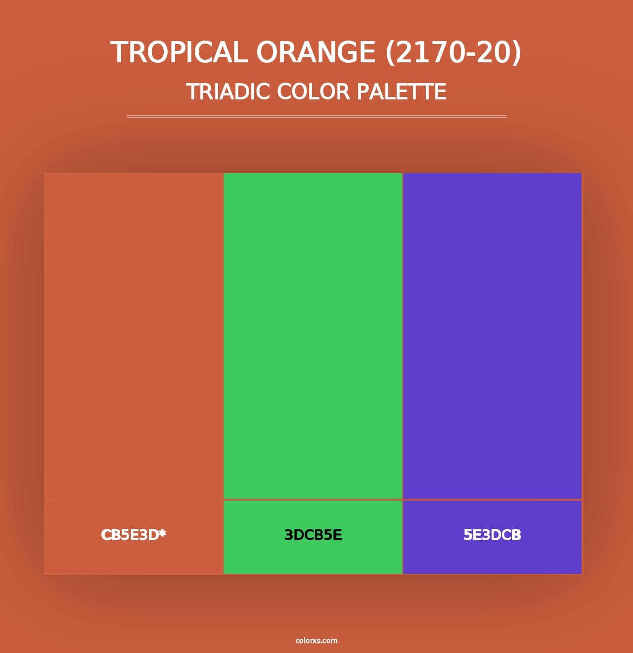 Tropical Orange (2170-20) - Triadic Color Palette