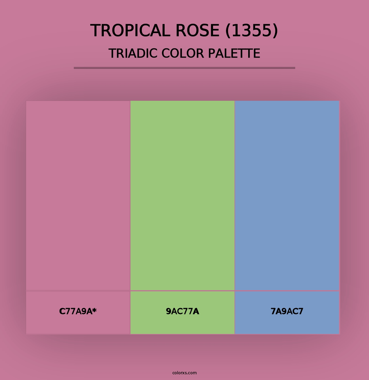 Tropical Rose (1355) - Triadic Color Palette