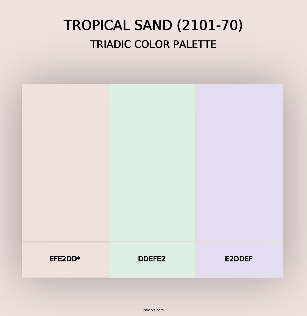 Tropical Sand (2101-70) - Triadic Color Palette