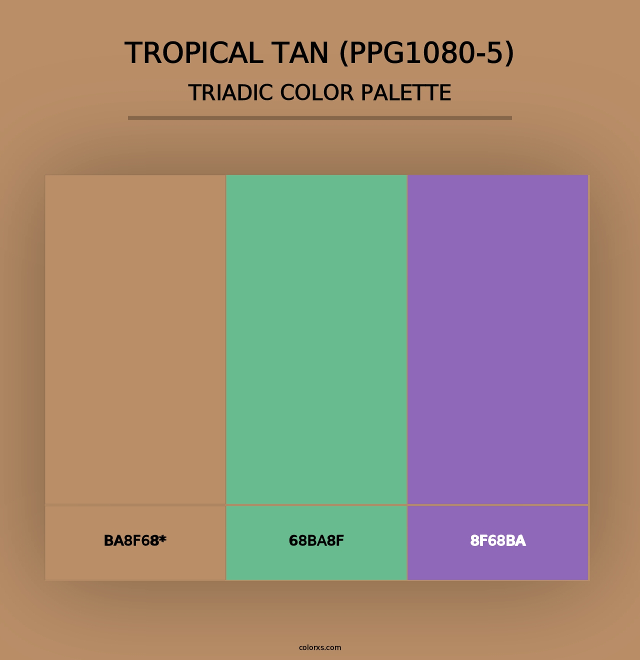 Tropical Tan (PPG1080-5) - Triadic Color Palette