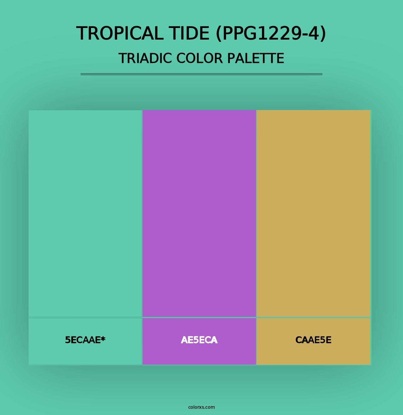 Tropical Tide (PPG1229-4) - Triadic Color Palette