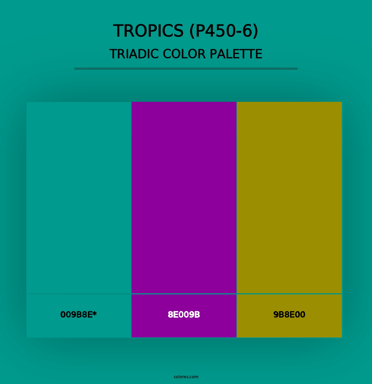 Tropics (P450-6) - Triadic Color Palette