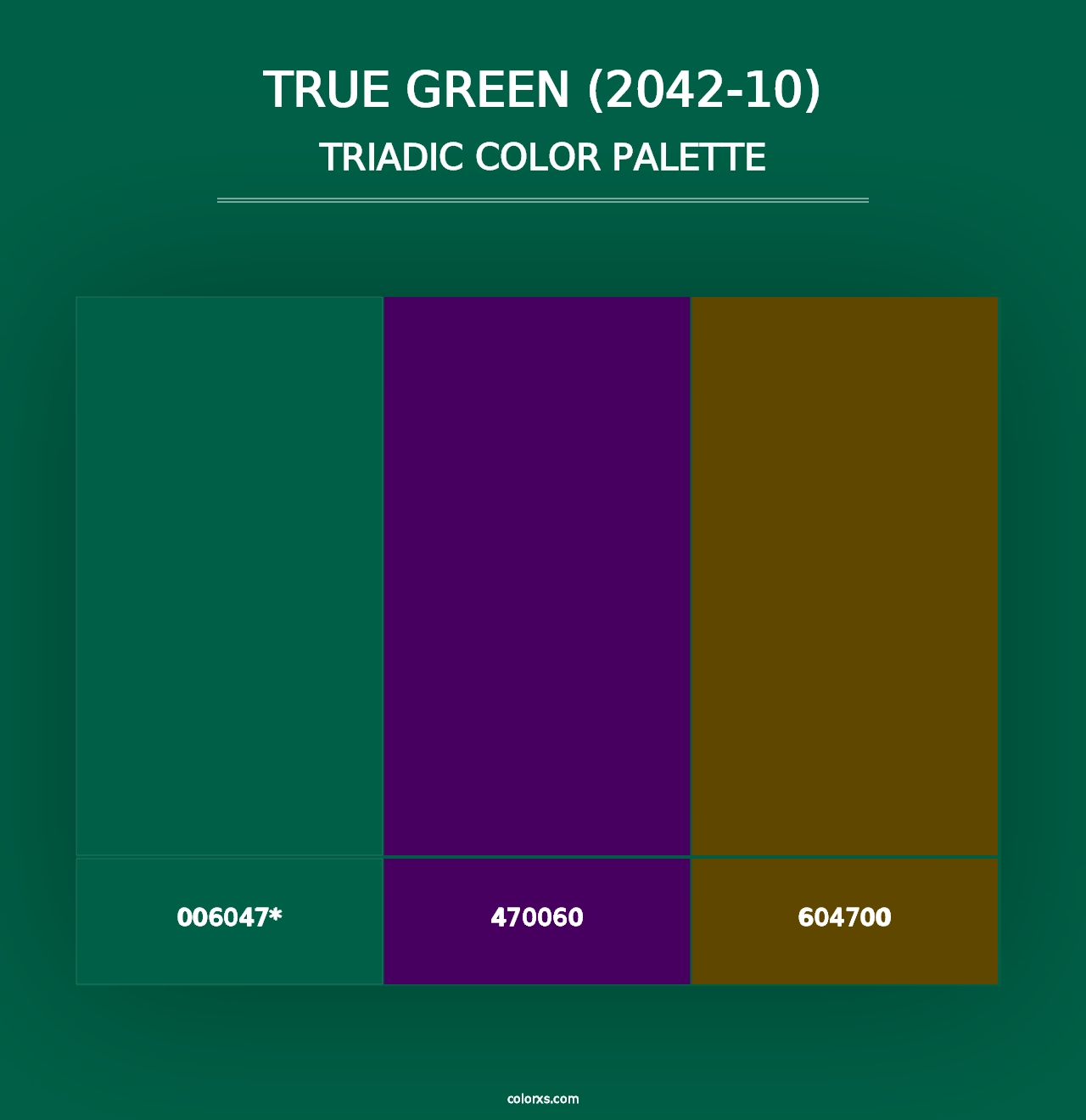 True Green (2042-10) - Triadic Color Palette