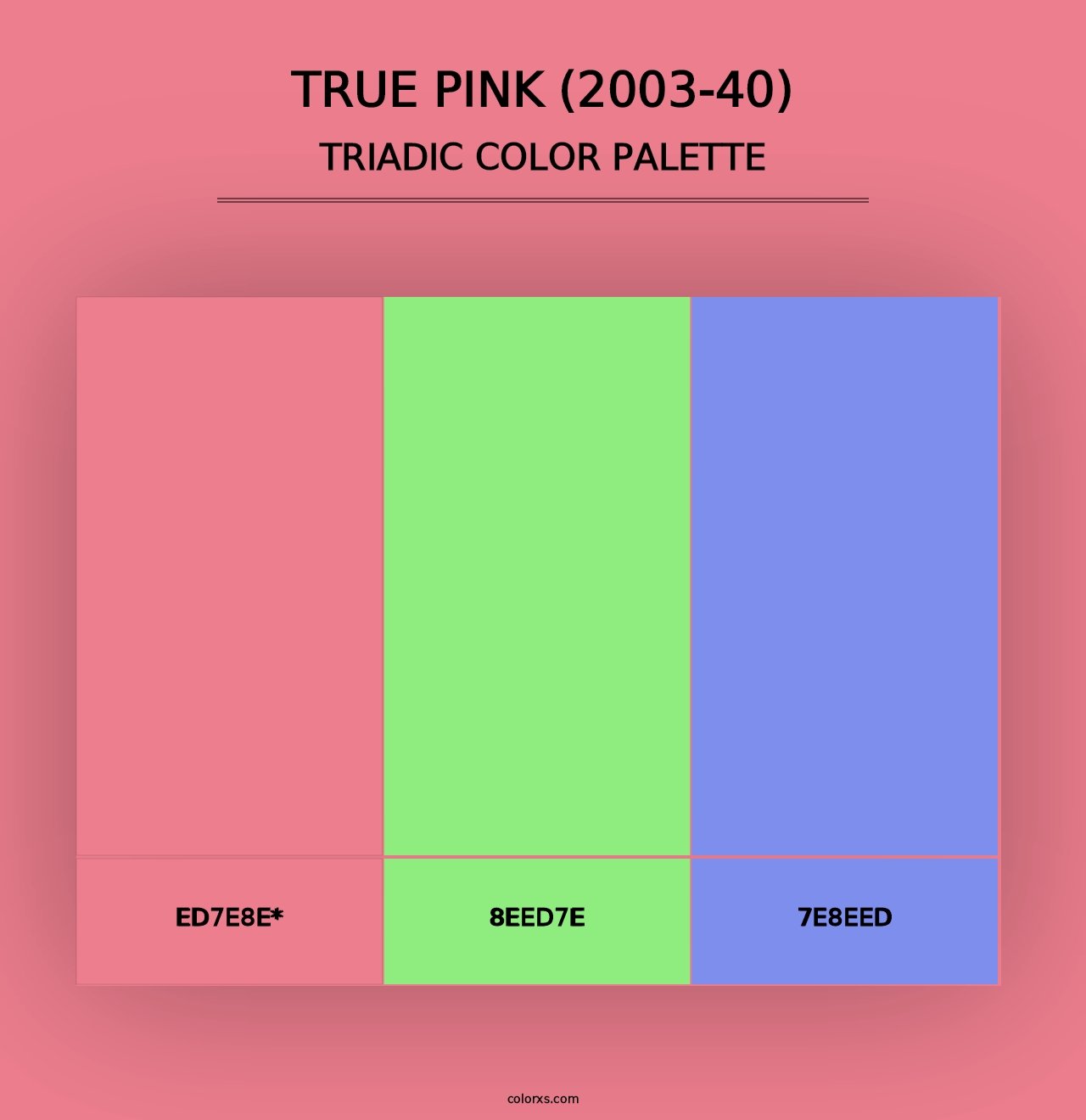 True Pink (2003-40) - Triadic Color Palette