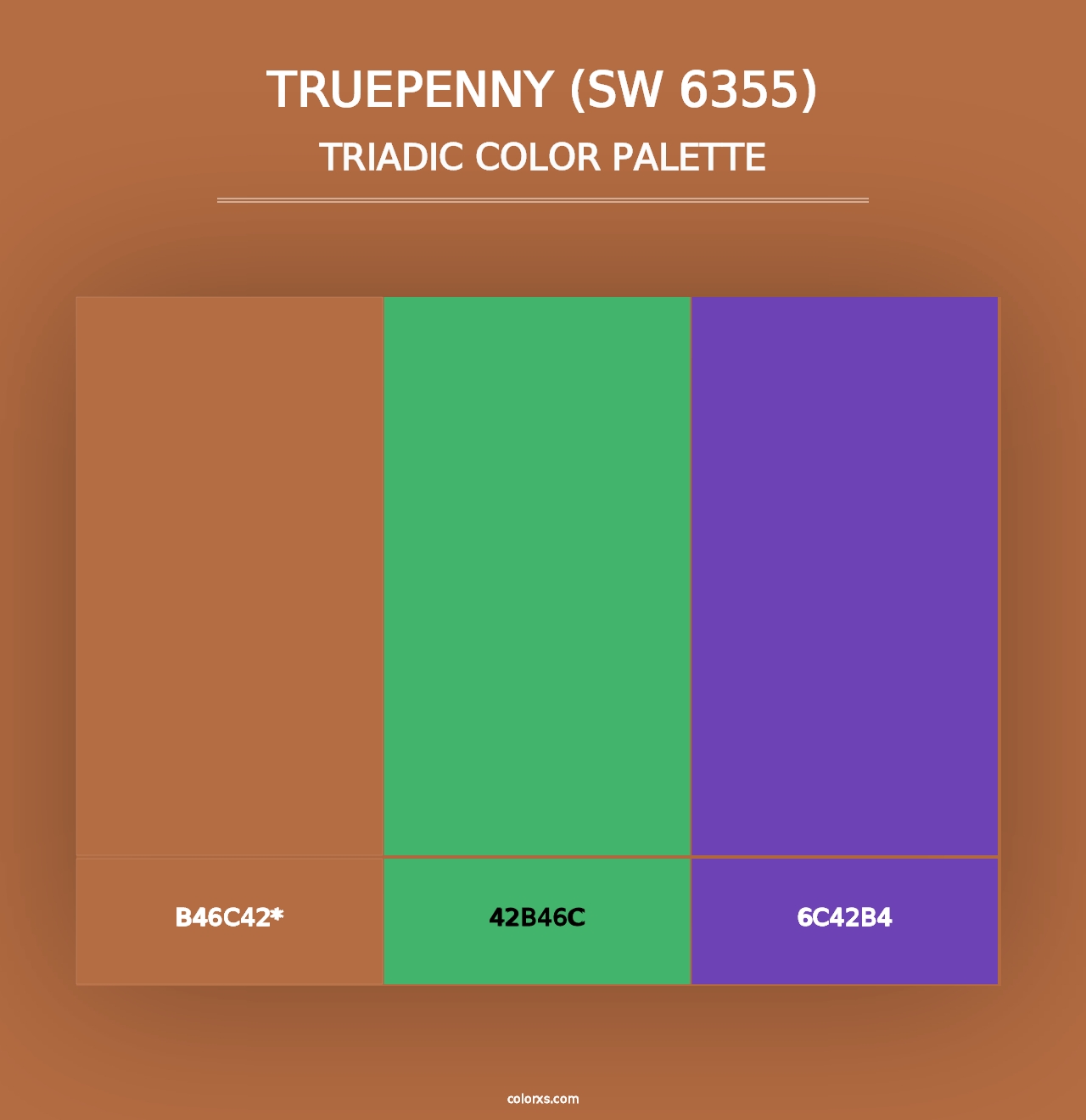 Truepenny (SW 6355) - Triadic Color Palette