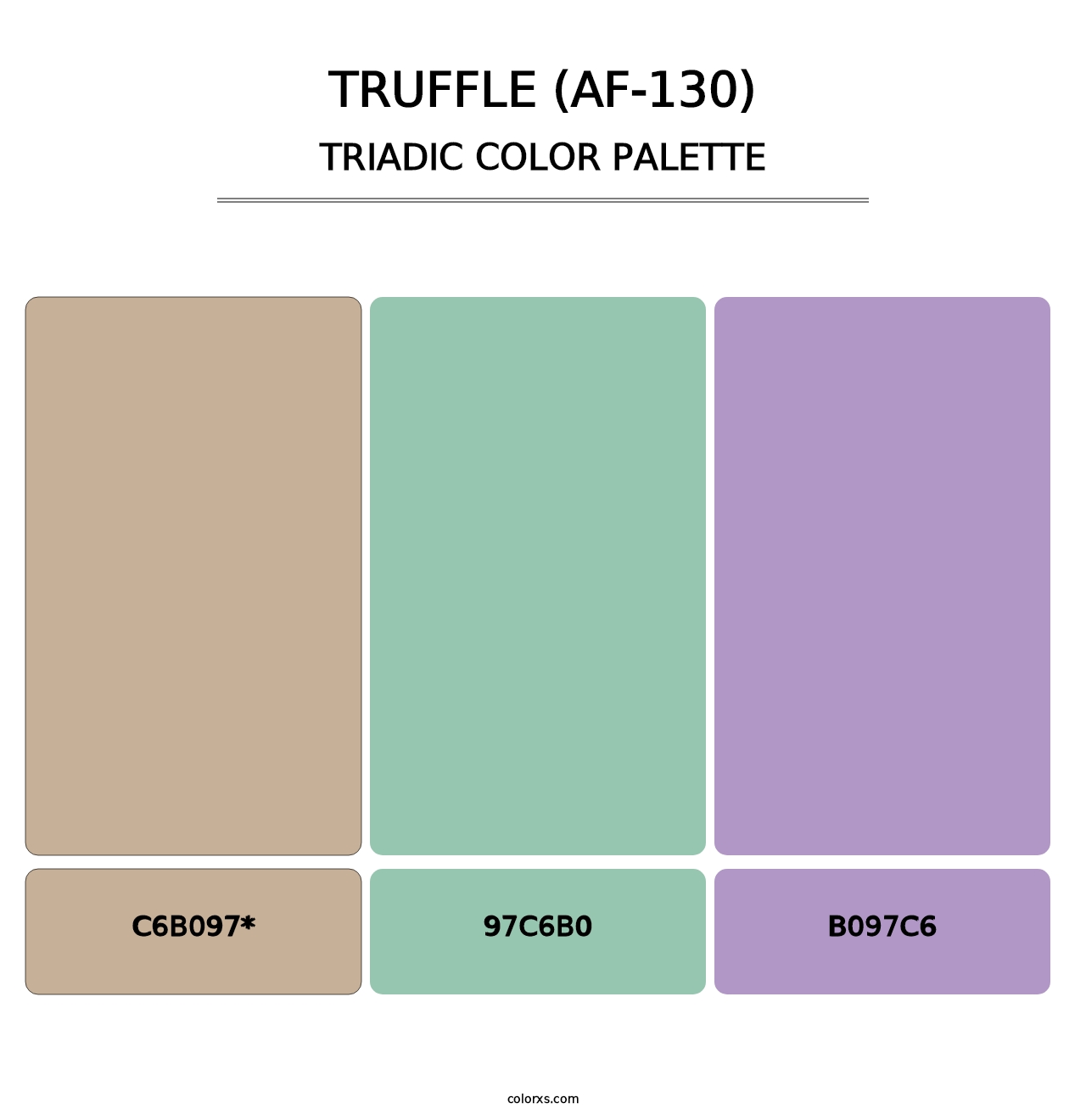 Truffle (AF-130) - Triadic Color Palette