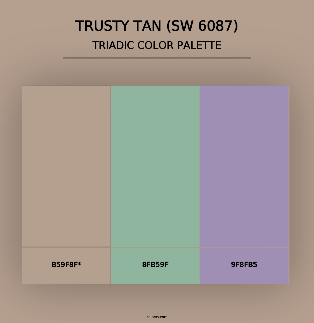 Trusty Tan (SW 6087) - Triadic Color Palette