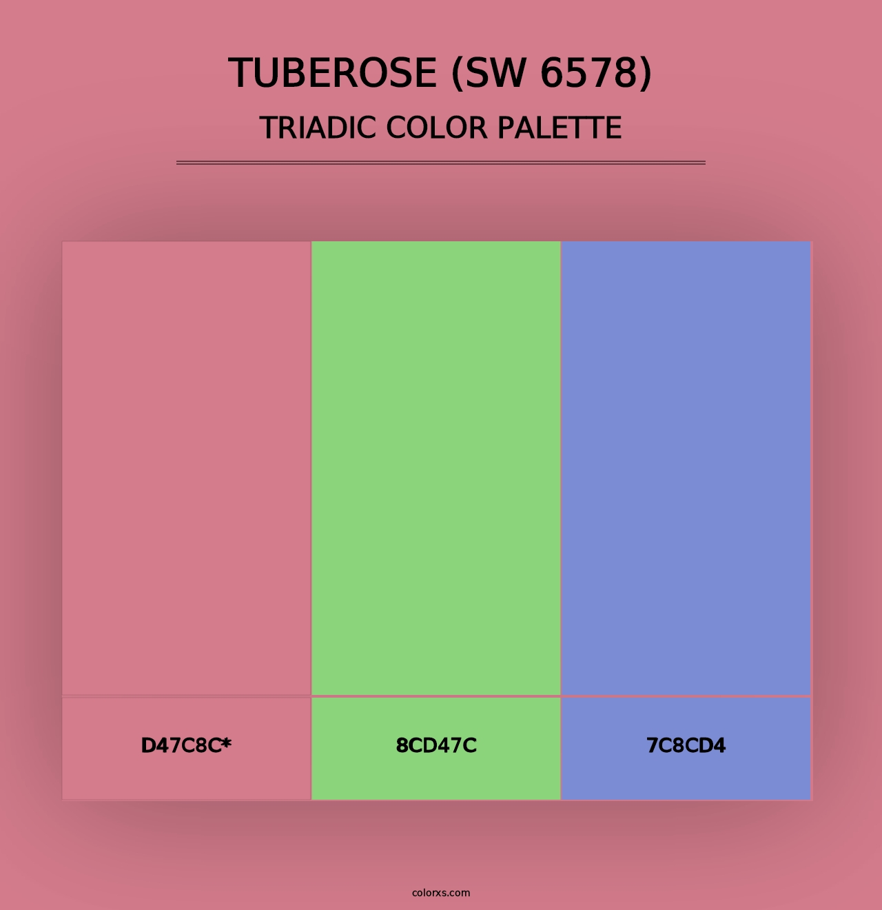 Tuberose (SW 6578) - Triadic Color Palette