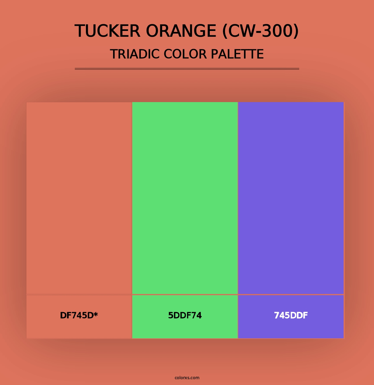 Tucker Orange (CW-300) - Triadic Color Palette