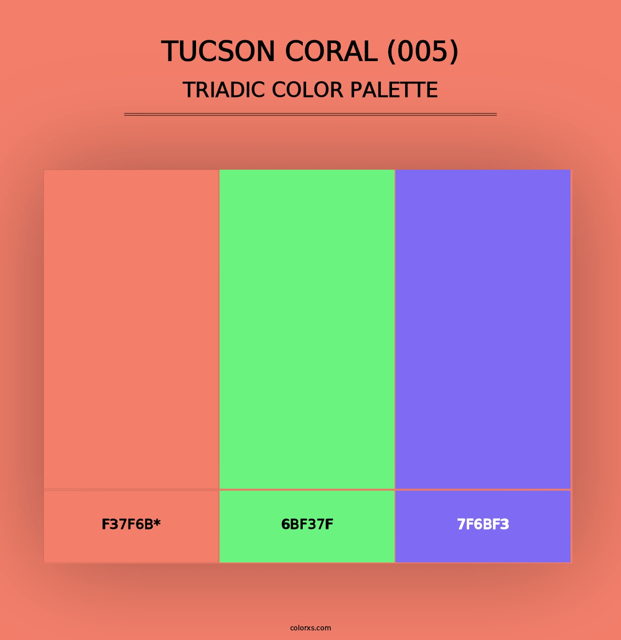 Tucson Coral (005) - Triadic Color Palette