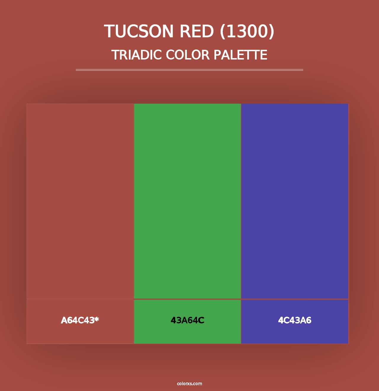 Tucson Red (1300) - Triadic Color Palette