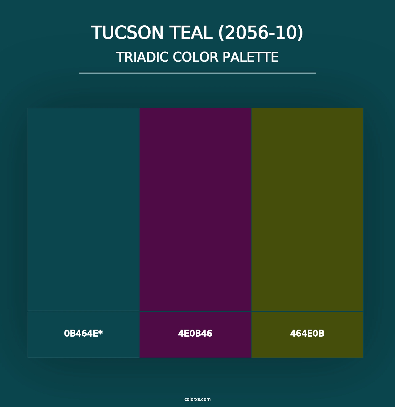 Tucson Teal (2056-10) - Triadic Color Palette