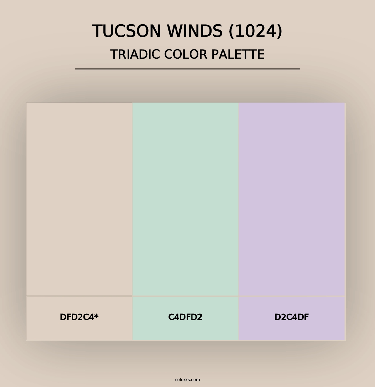 Tucson Winds (1024) - Triadic Color Palette