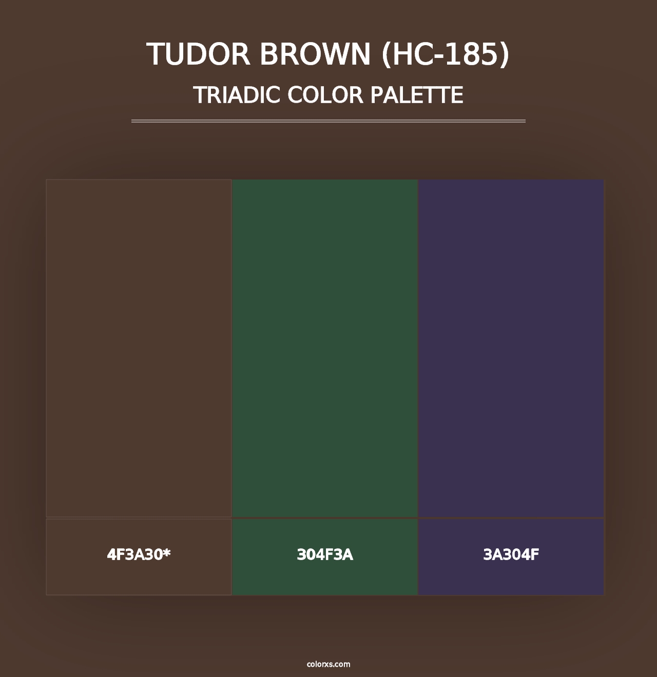 Tudor Brown (HC-185) - Triadic Color Palette