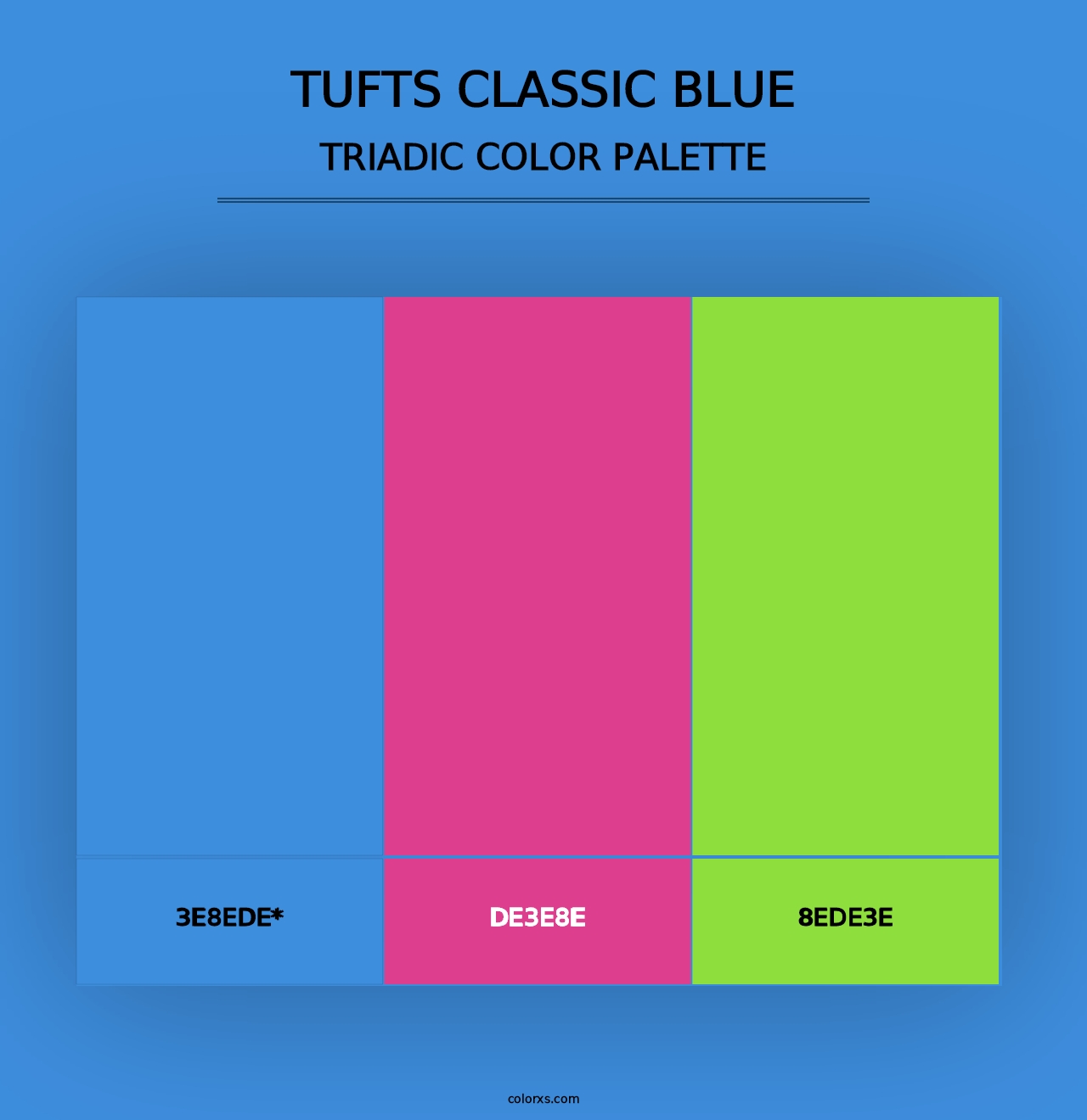 Tufts Classic Blue - Triadic Color Palette