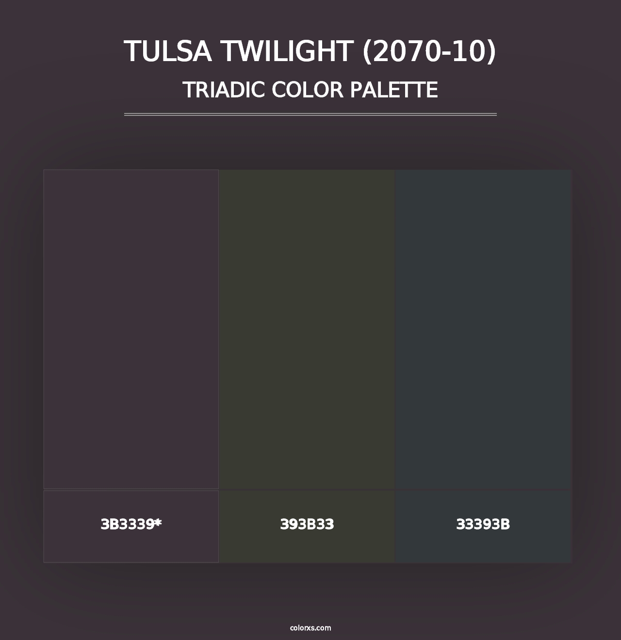 Tulsa Twilight (2070-10) - Triadic Color Palette