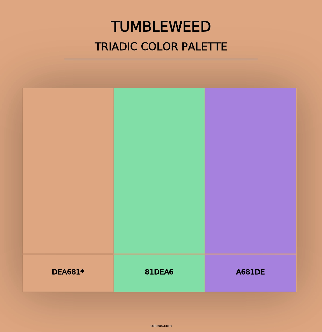 Tumbleweed - Triadic Color Palette