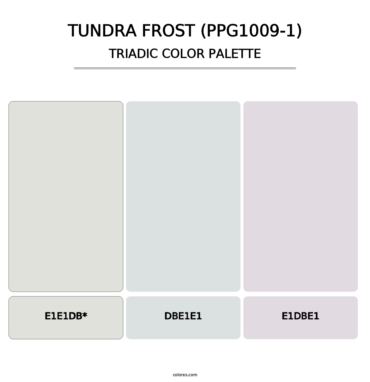 Tundra Frost (PPG1009-1) - Triadic Color Palette