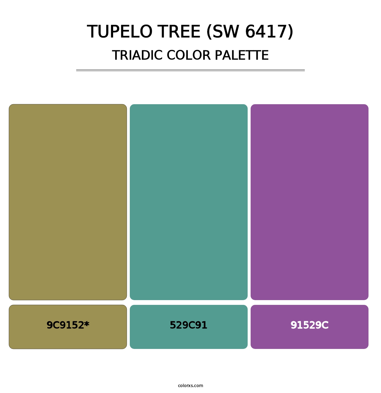 Tupelo Tree (SW 6417) - Triadic Color Palette