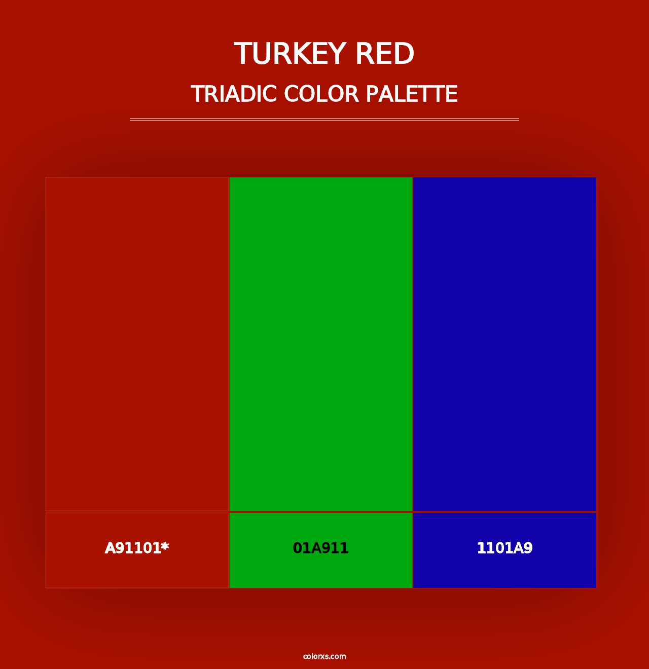 Turkey Red - Triadic Color Palette