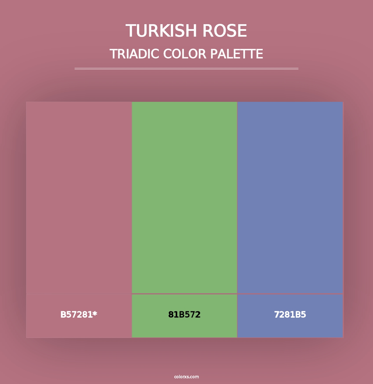 Turkish Rose - Triadic Color Palette