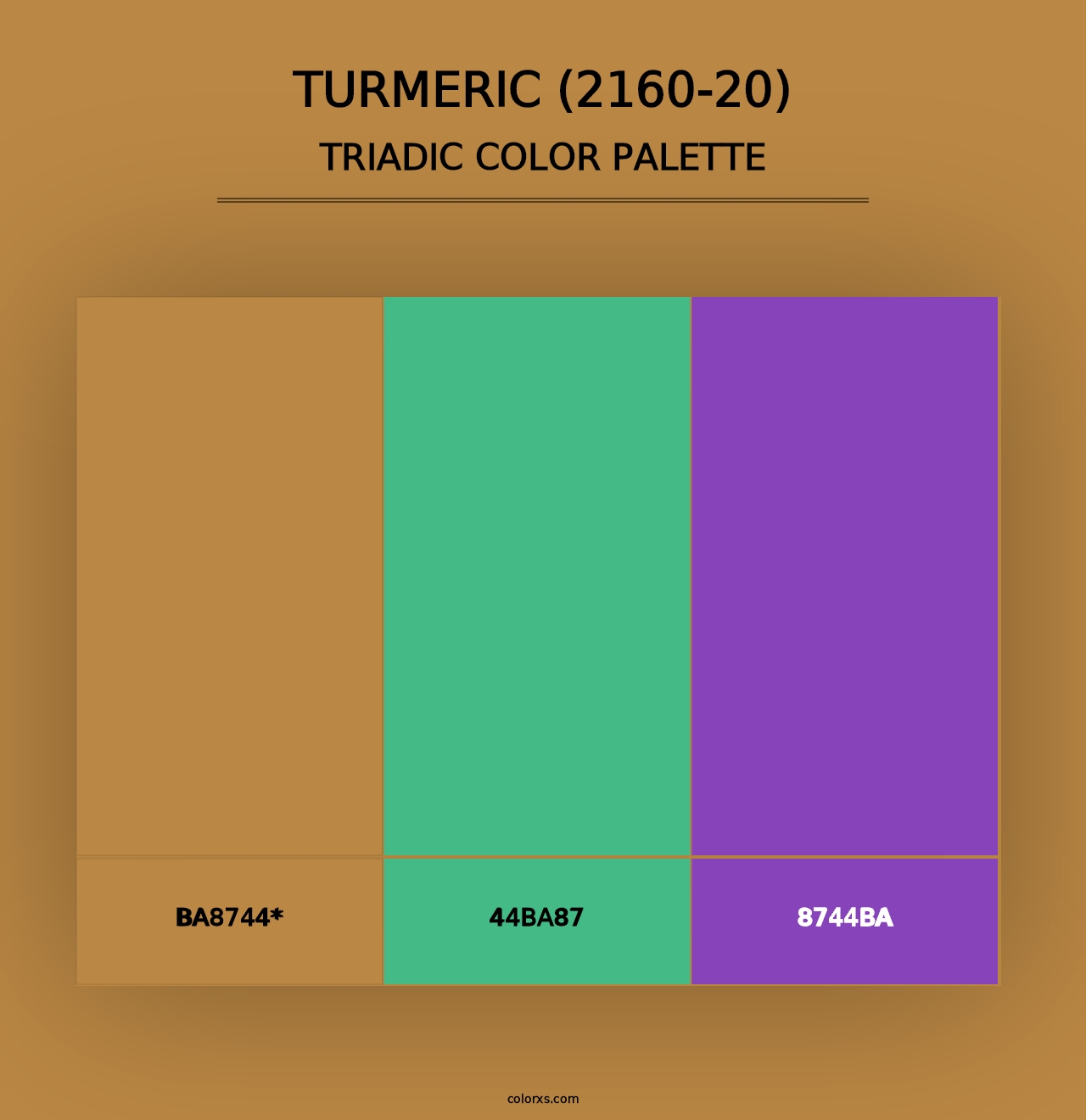 Turmeric (2160-20) - Triadic Color Palette