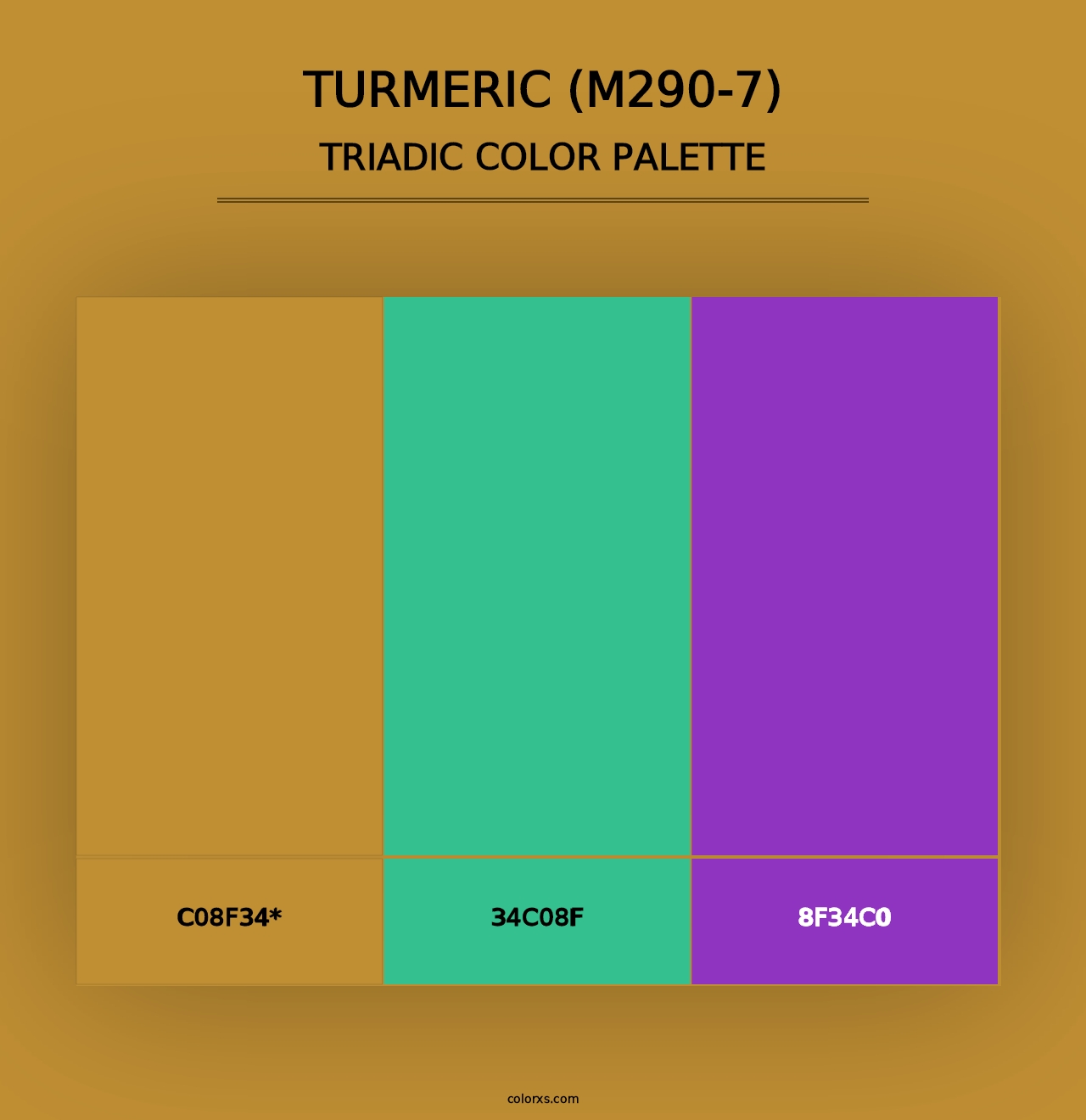 Turmeric (M290-7) - Triadic Color Palette