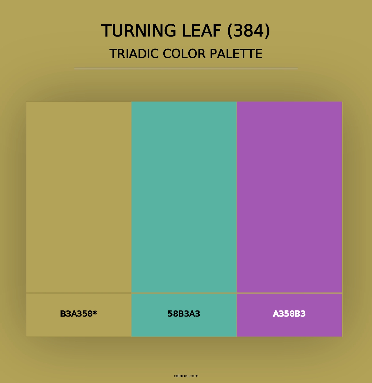 Turning Leaf (384) - Triadic Color Palette