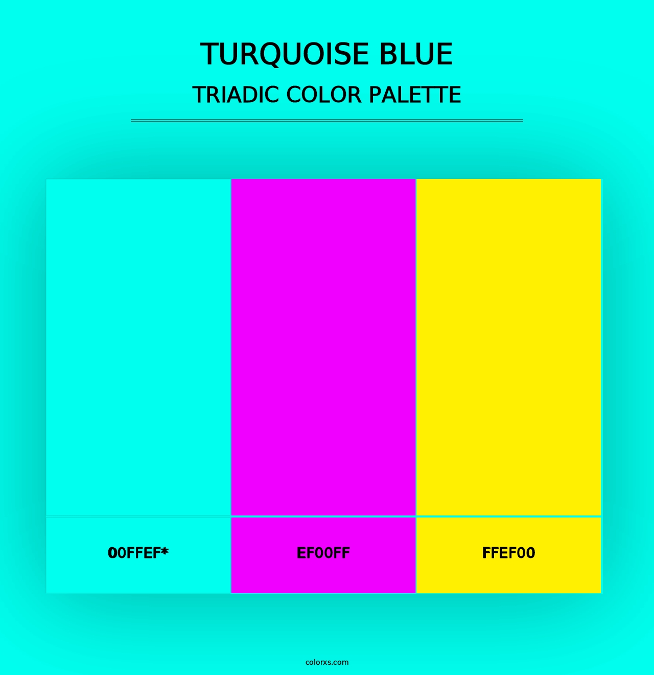 Turquoise Blue - Triadic Color Palette