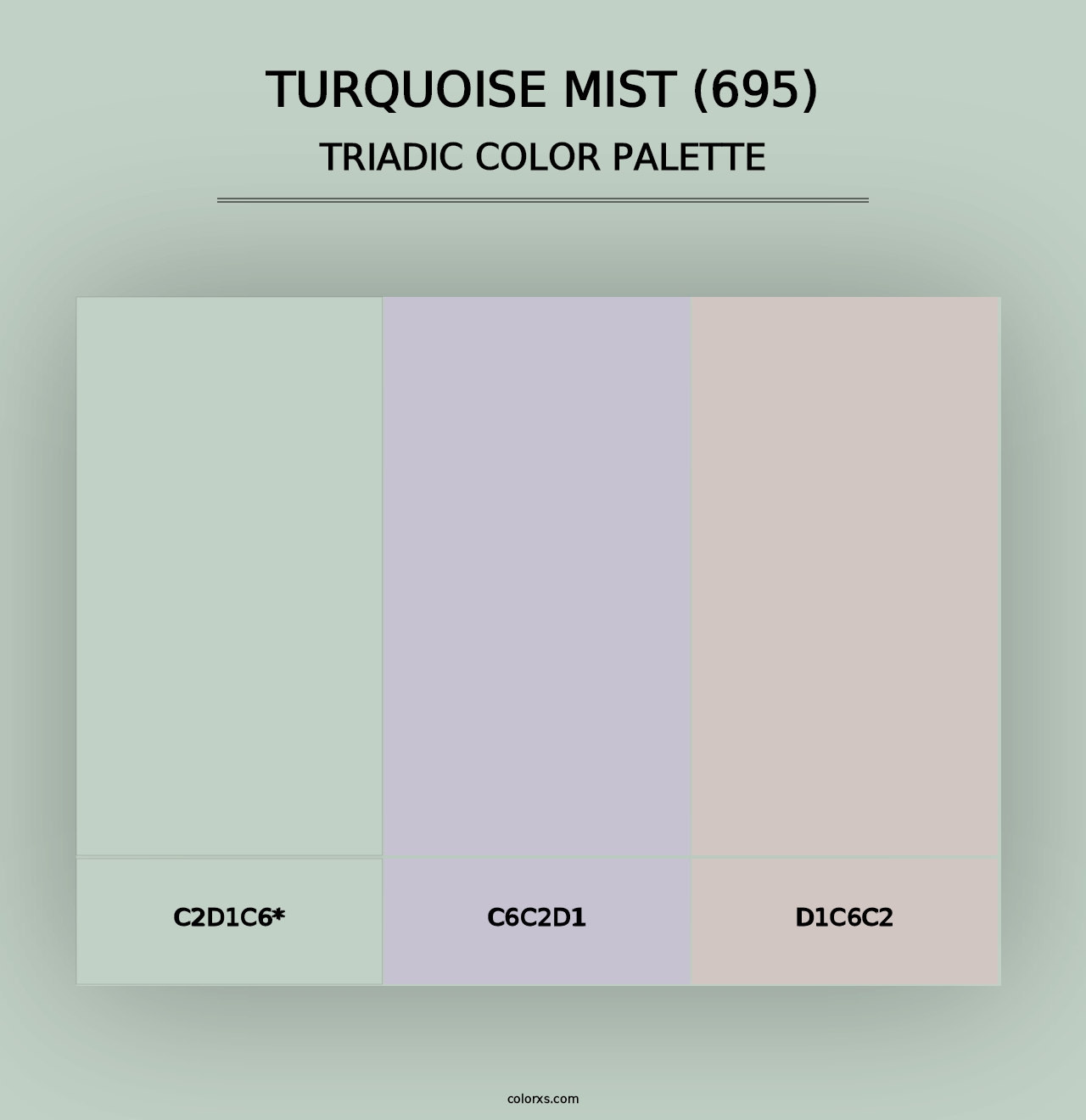 Turquoise Mist (695) - Triadic Color Palette