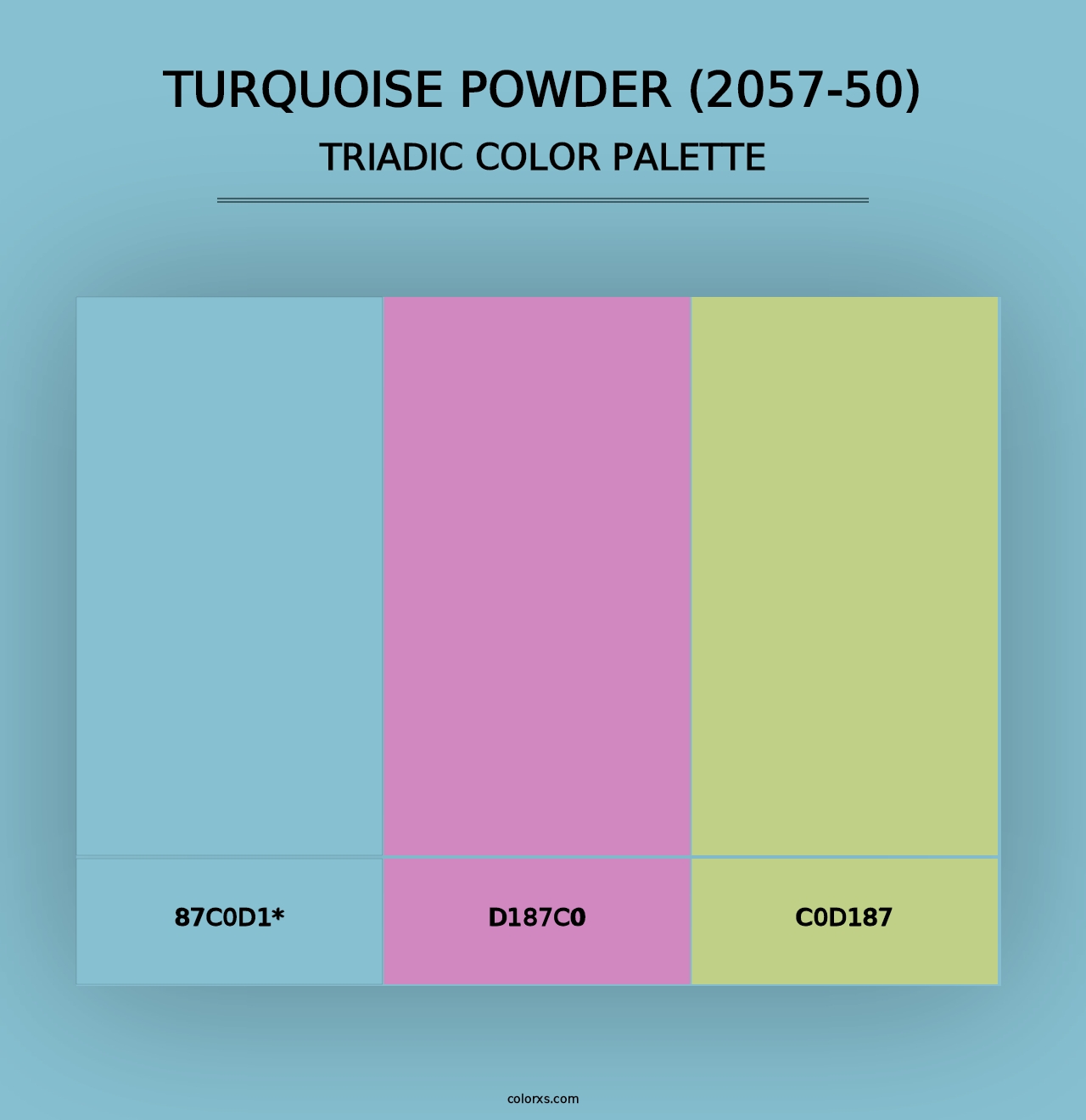 Turquoise Powder (2057-50) - Triadic Color Palette