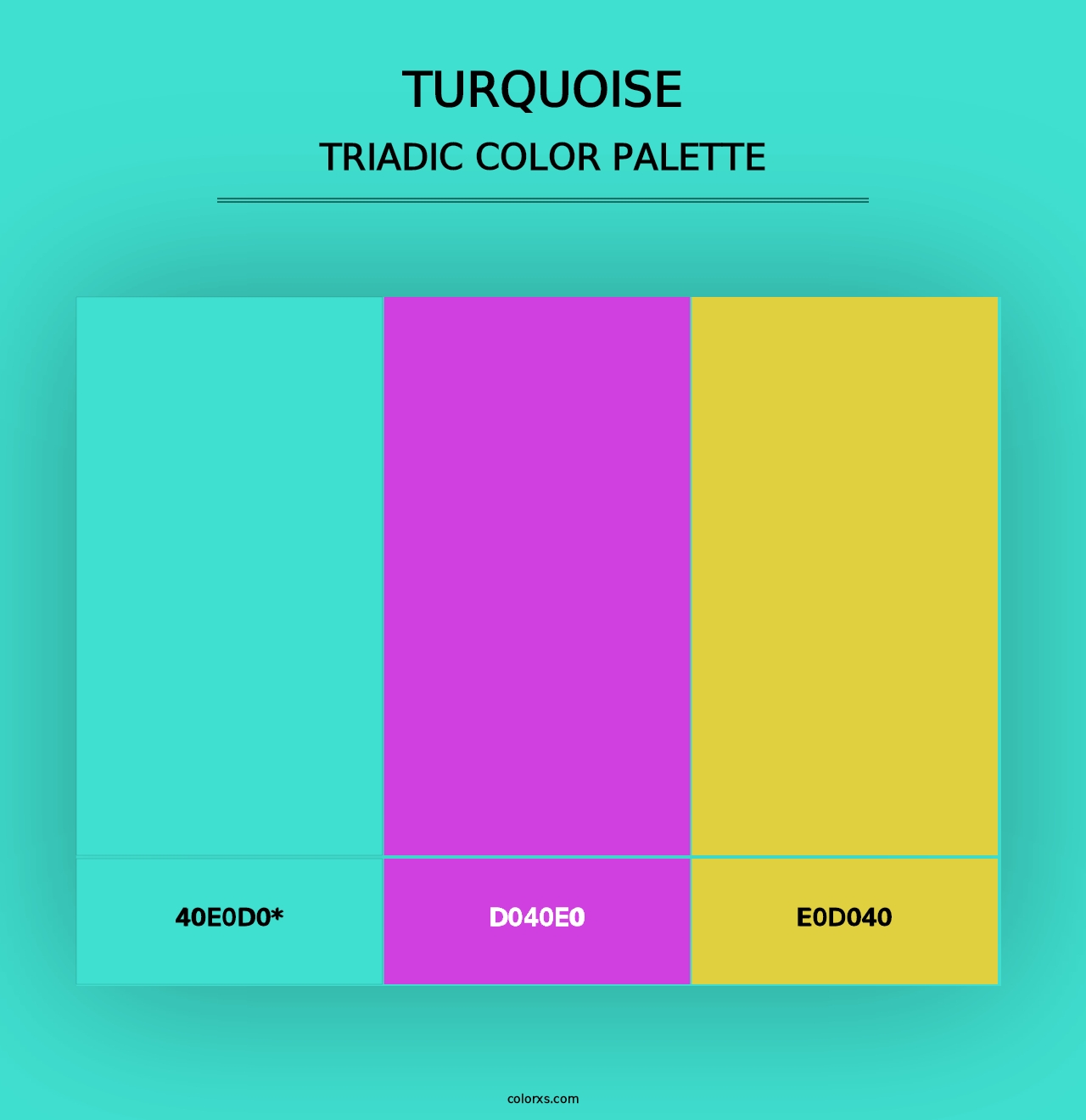 Turquoise - Triadic Color Palette