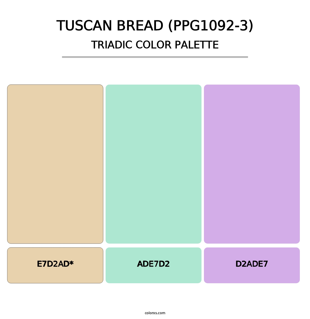 Tuscan Bread (PPG1092-3) - Triadic Color Palette