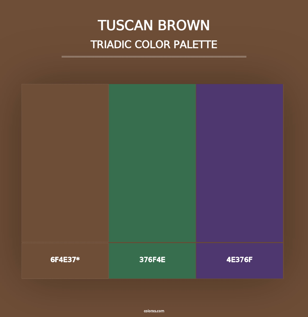 Tuscan Brown - Triadic Color Palette