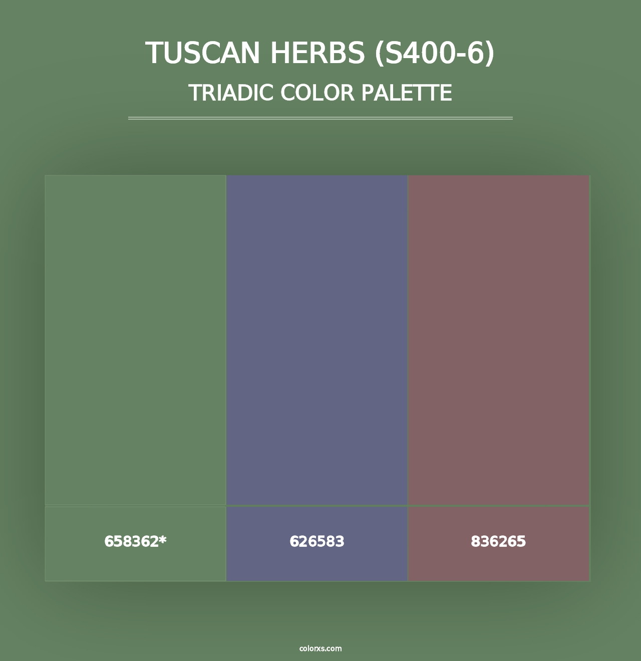 Tuscan Herbs (S400-6) - Triadic Color Palette