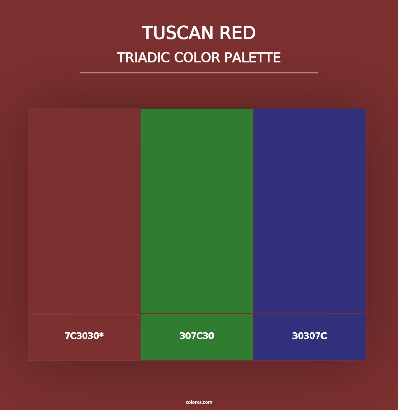 Tuscan Red - Triadic Color Palette