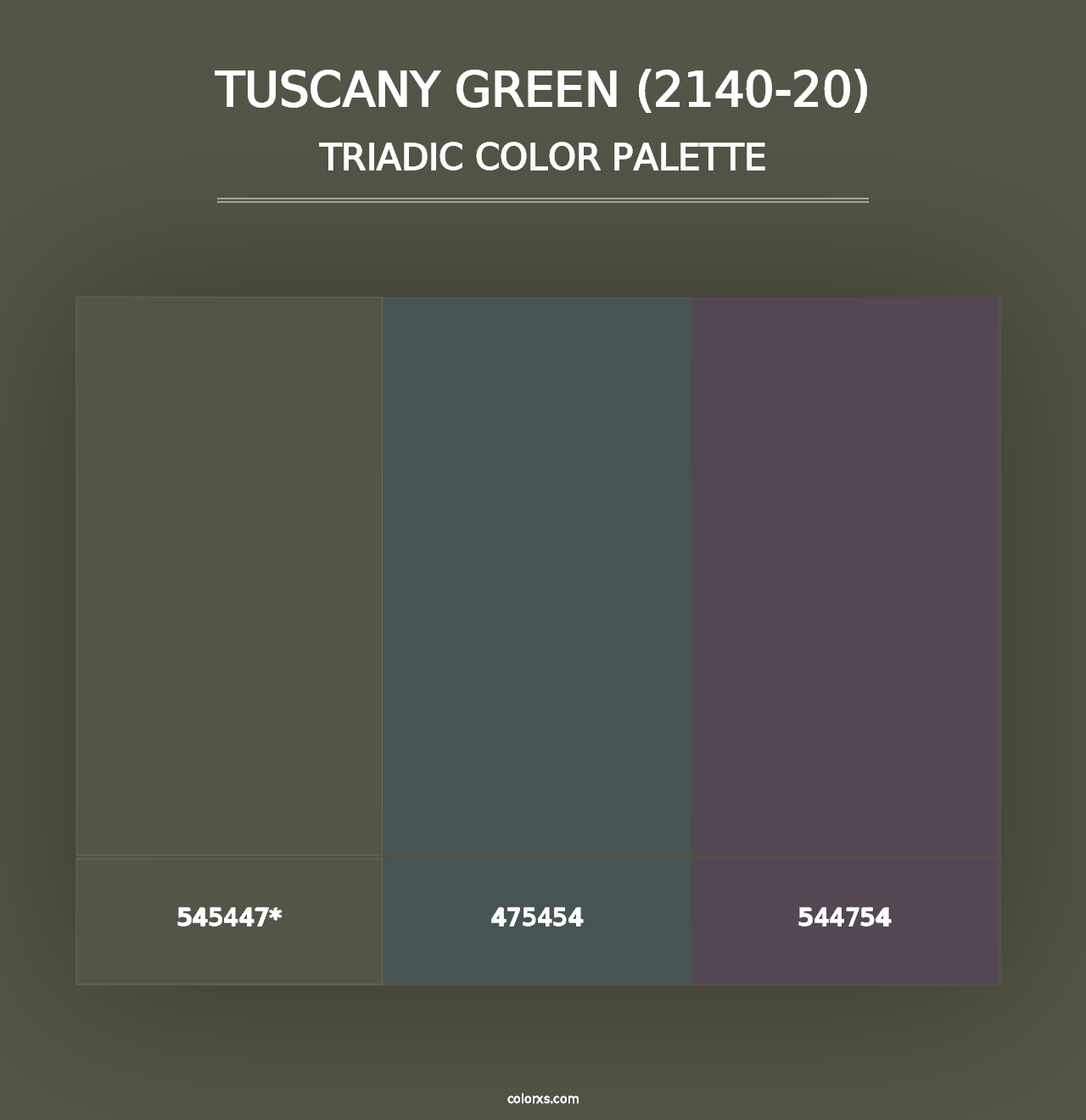 Tuscany Green (2140-20) - Triadic Color Palette