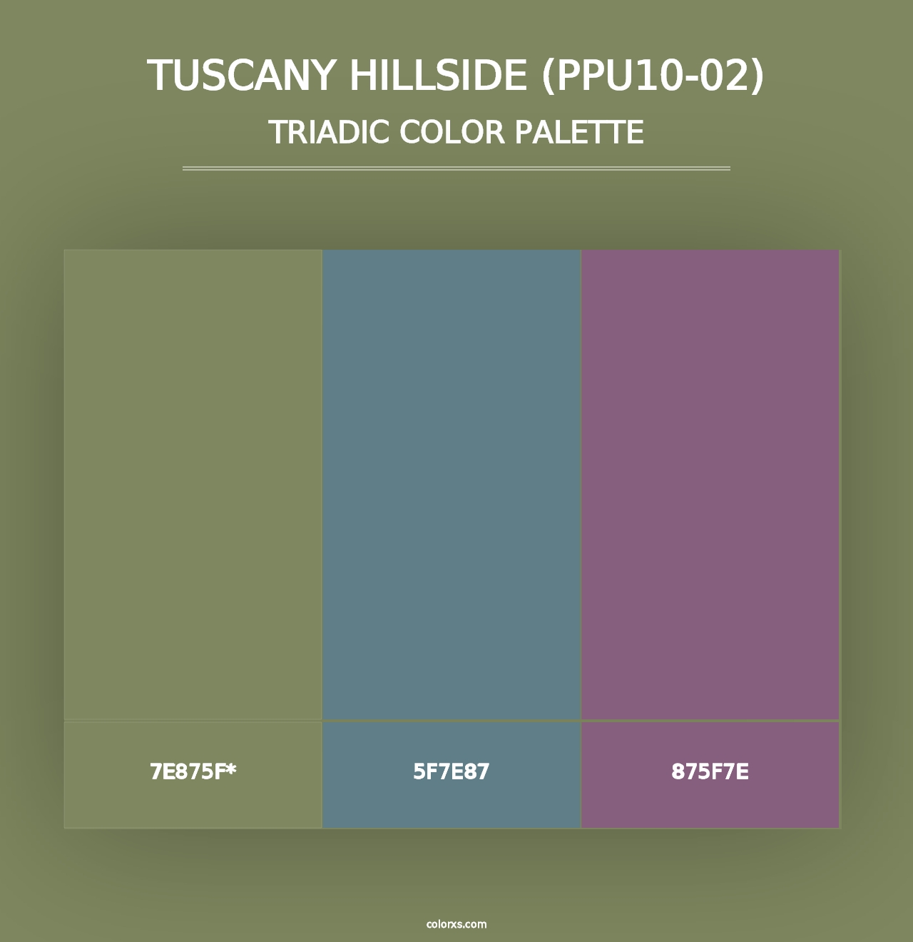 Tuscany Hillside (PPU10-02) - Triadic Color Palette