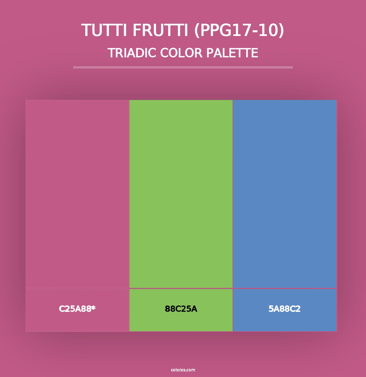 Tutti Frutti (PPG17-10) - Triadic Color Palette