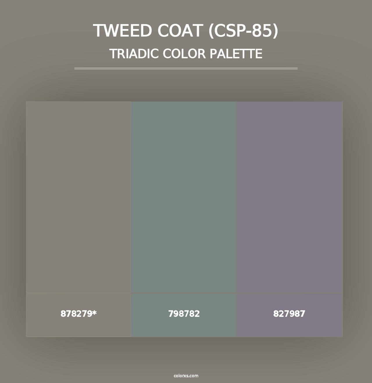 Tweed Coat (CSP-85) - Triadic Color Palette