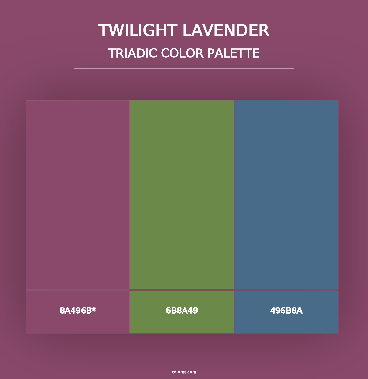 Twilight Lavender - Triadic Color Palette