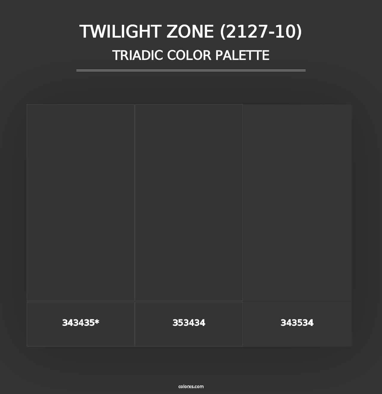 Twilight Zone (2127-10) - Triadic Color Palette