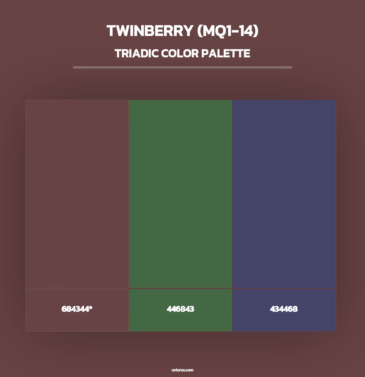 Twinberry (MQ1-14) - Triadic Color Palette