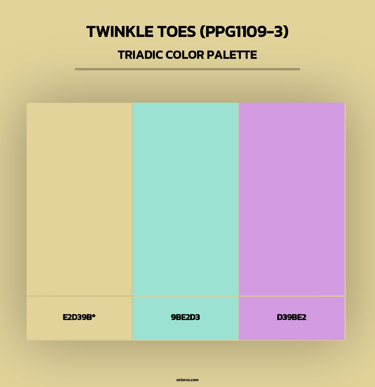 Twinkle Toes (PPG1109-3) - Triadic Color Palette