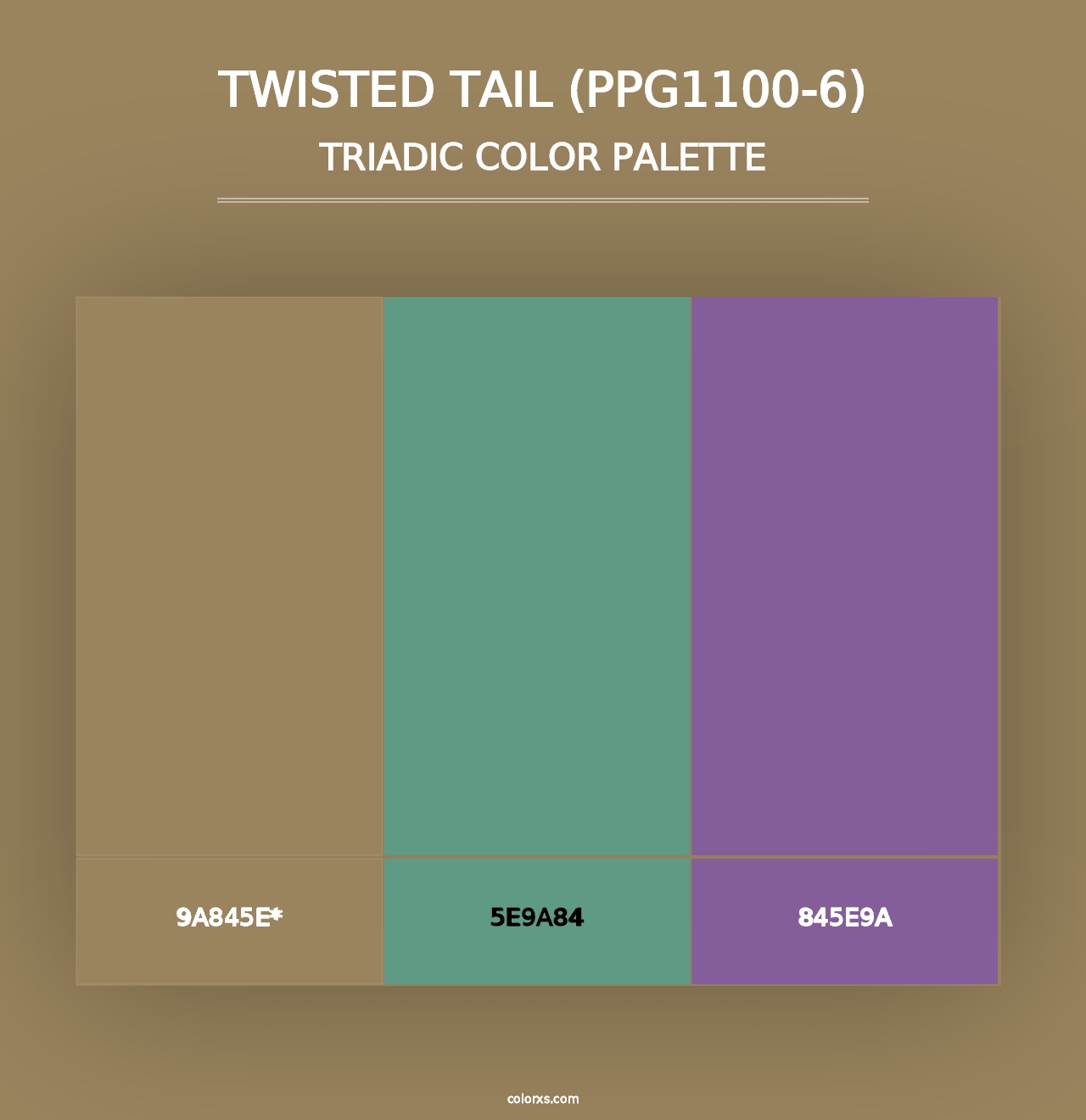 Twisted Tail (PPG1100-6) - Triadic Color Palette