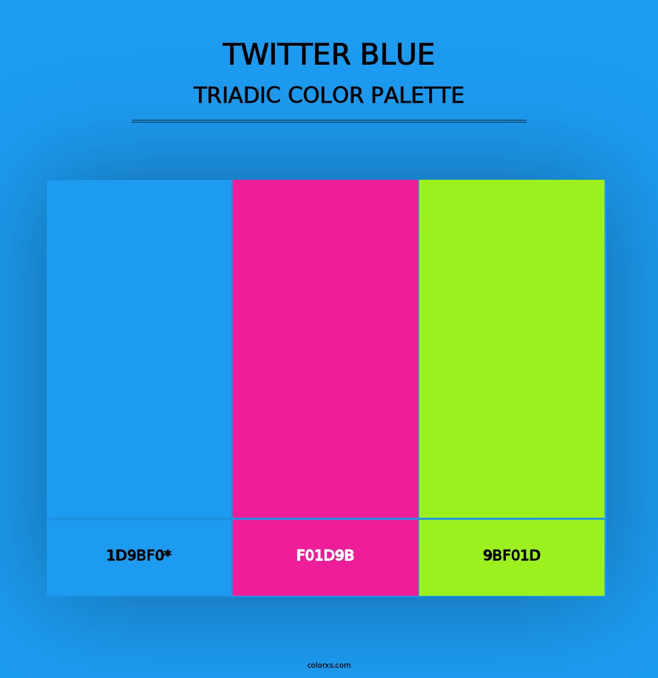 Twitter Blue - Triadic Color Palette