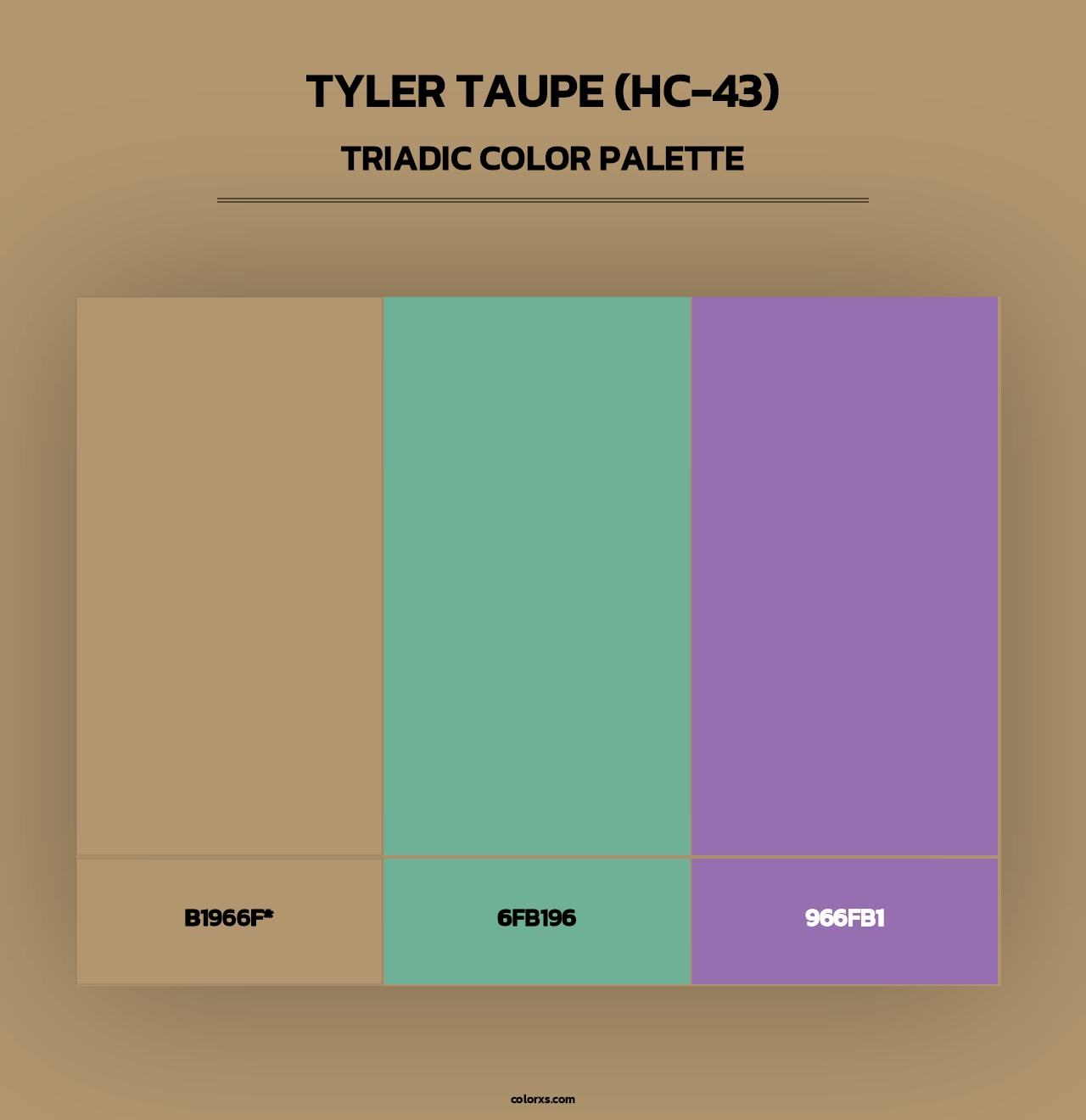 Tyler Taupe (HC-43) - Triadic Color Palette