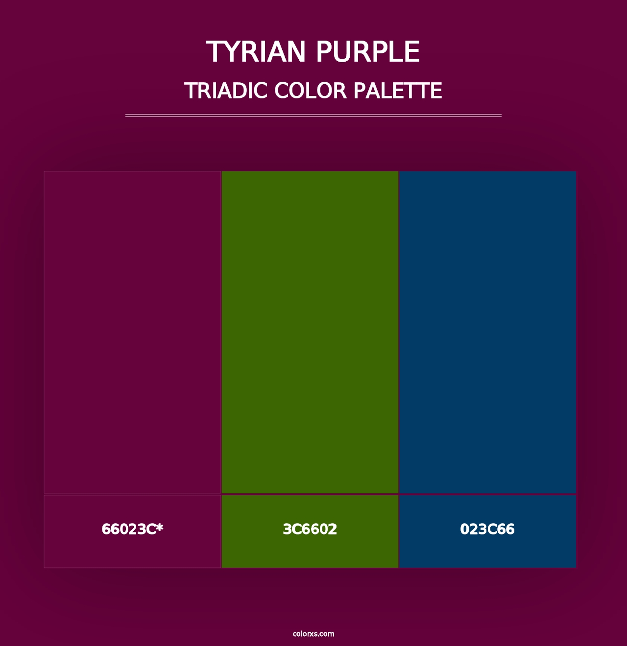 Tyrian Purple - Triadic Color Palette