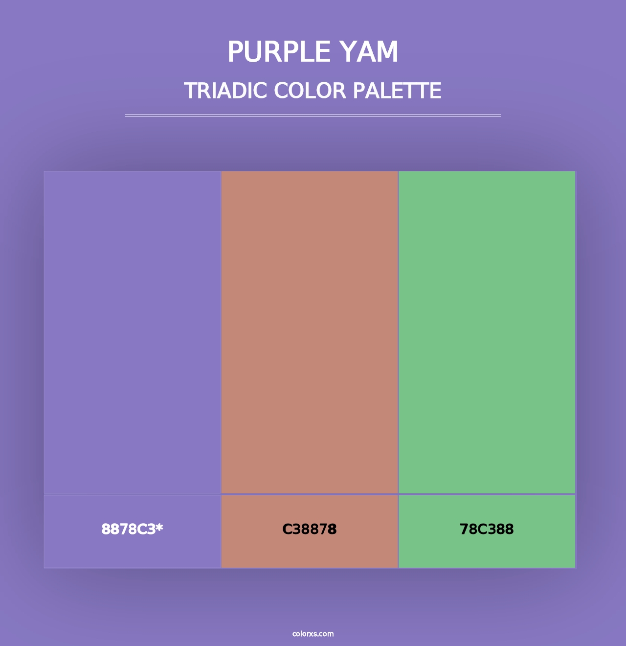 Purple Yam - Triadic Color Palette