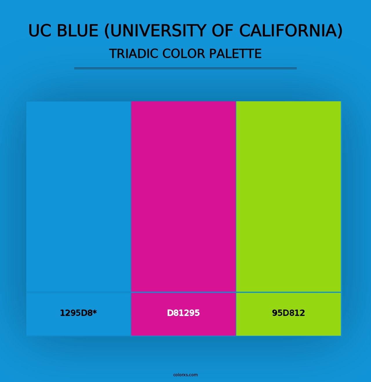 UC Blue (University of California) - Triadic Color Palette